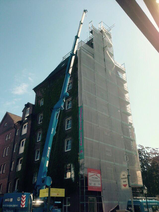 Dachreparaturen am Hotel Zur Mühle Buxtehude